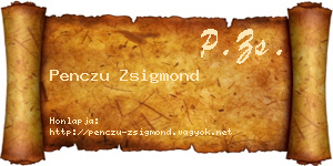 Penczu Zsigmond névjegykártya
